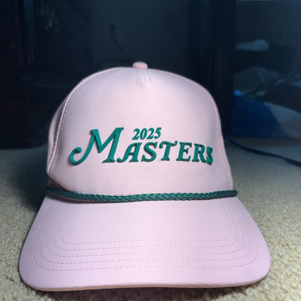 Pink Masters 2025 Cap with Green Embroidery